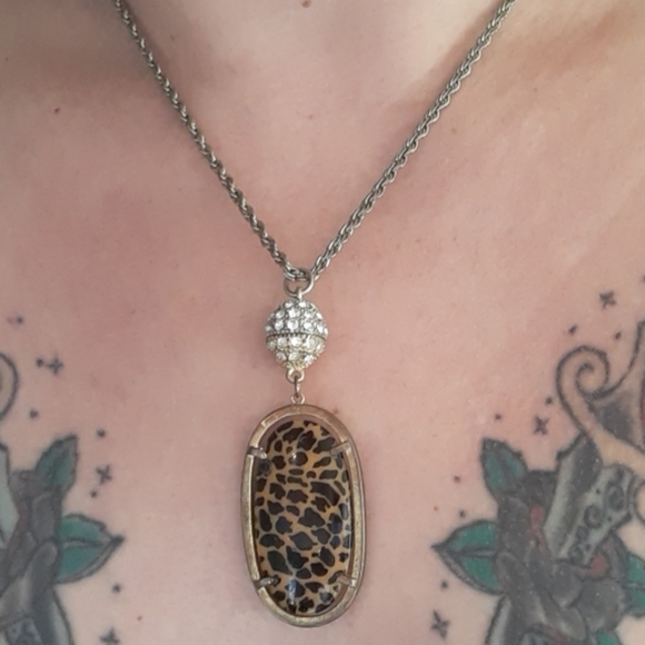 Miche Leopard Print Interchangeable Necklace - Picture 1 of 5